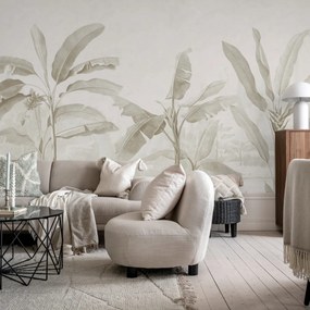 Fototapet, Tropical Palms, Beige, Rebel Walls