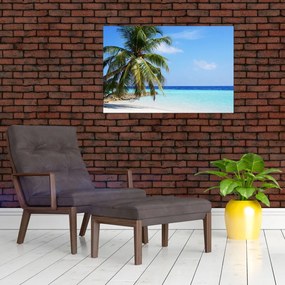 Tablou cu palmier pe plajă (90x60 cm)