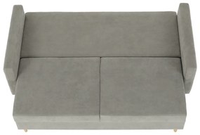 Canapea extensibilă, gri textil Queens, AURELIA