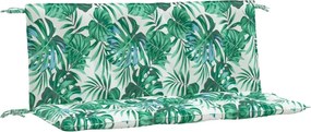 vidaXL Perne bancă de grădină 2 buc. model frunze 120x50x7 cm textil
