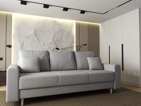 Canapea extensibilă dumonde cu ladă de depozitare si sezut confortabil din spuma high-density, Kronos Euphoria Dove 210x100 cm