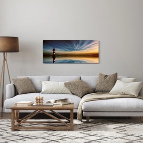 Tablou cu farul în mare (120x50 cm)