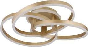Globo 67163-56G - Plafonieră LED dimerizabilă HERWIG 56W/230V 57,5x60 cm aurie+telecomandă