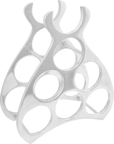 vidaXL Raft pentru vin Argintiu 32 x 14 x 37.5 cm Aluminiu