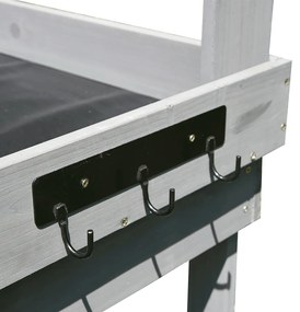 Masă de lucru pentru grădină Barrie (cu lavoar) (gri). 1034232