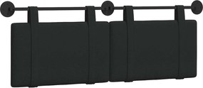 vidaXL Cap de pat suspendat Pe perete Negru 130 x 55 x 5 cm țesătură