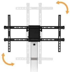 Suport mobil pentru TV Brateck FS44-46TW, aluminiu / negru