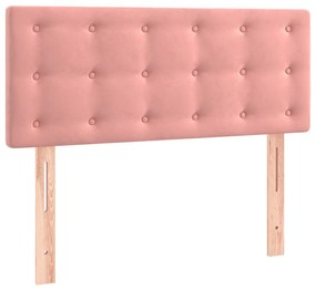 346435 vidaXL Tăblie de pat, roz, 90x5x78/88 cm, catifea