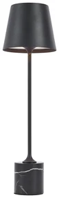 Lampă de masă modernă neagră 37cm incl. LED Dimmable IP54 Reîncărcabilă - Topi