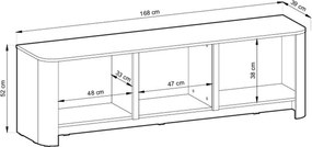 Dulap TV Sorrenti 168 cm - stejar Vicenza
