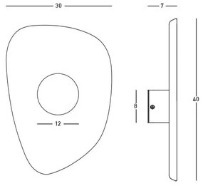 Aplica LED design modern decorativ ACOUSTIC negru/maro