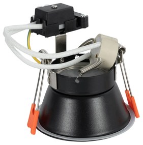 Set de 6 spoturi incastrate negre GU10 50mm IP44 - Dept