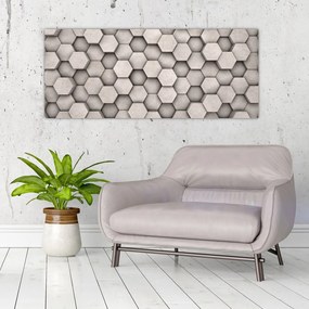 Tablou - Hexagoane design beton (120x50 cm)