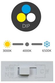 Ecolite LED-IN01S-UGR/CCT/24W - Plafonieră LED 24W/230V albă