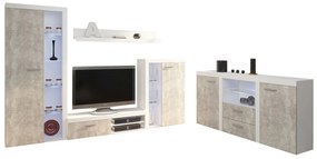 Mobilier living Rokara (cu komodou) (stejar sonoma) (iluminat LED). 1058159
