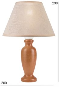 Lampă de masă AMFORA 1xE27/60W/230V maro/fag