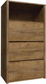 Comoda MONTANA KS3, stejar lefkas inchis, PAL melaminat, 50x46x103 cm