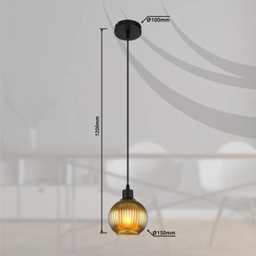 Pendul design modern ZUMBA negru/verde