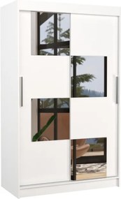 Dulap cu usi glisante si oglinda 120x200 cm, Lugano, ADRK Furniture (Culoare: Sonoma)