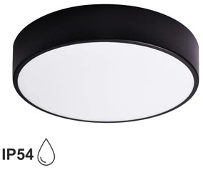 Plafonieră pentru baie CLARE 3xE27/24W/230V d. 40 cm negru IP54 Brilagi