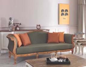 Canapea in stil clasic-modern vintage cadrul din fag si tapiterie din in 220/75/80cm