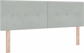 vidaXL Tăblie cap Gri deschis 144 cm Catifea