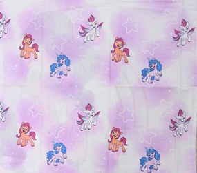 Lenjerie de pat din bumbac MY LITTLE PONY STARS alb pentru copii Dimensiune lenjerie de pat: 60 x 70 cm | 140 x 200 cm