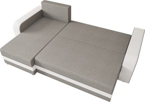 Coltar extensibil de colt VALERIO, gri inchis/gri deschis, reversibil, 238x140 cm + 2 perne GRATUIT