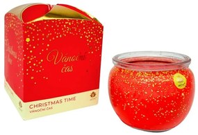 Lumânare Arome în sticlă și cutie de flori,Crăciun, 90 g