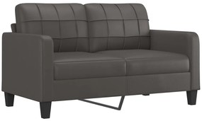 Canapea cu 2 locuri, gri, 140 cm, piele ecologica Gri, 158 x 77 x 80 cm