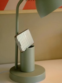 Lampa de birou camera copii cu suport telefon si pixuri, Devone verde