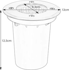 Markslöjd 108537 - Corp de iluminat încastrat pentru exterior GARDEN24 LED/9W/24V IP44 crom mat