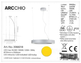 Lustră LED pe cablu PIETRO 2xLED/45W/230V Arcchio