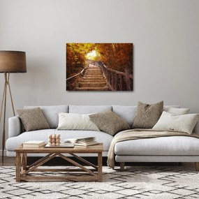 Tablou - Scări în natură în toamnă (70x50 cm)