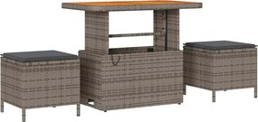 vidaXL Set de canapele pentru grădină cu pernă 9 pcs Gri