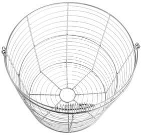Set de 2 coşuri rotunde, metal argintiu, RUSLO