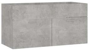 804669 vidaXL Dulap de chiuvetă, gri beton, 90x38,5x46 cm, PAL