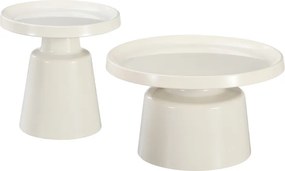 Set 2 Masute Cafea Golman Alb, Metal