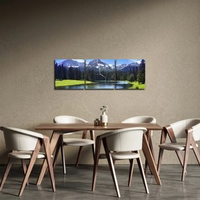 Tablou - vâfurile montane înzăpezite (cu ceas) (90x30 cm)