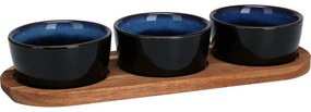 Set de servire EH Torrente, 4 piese, albastru, 29x 10 cm