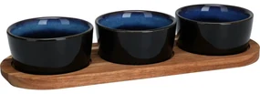 Set de servire EH Torrente, 4 piese, albastru, 29x 10 cm