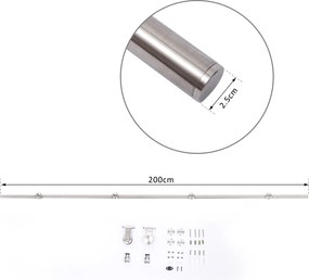 Pista pentru usa glisanta HOMCOM din otel cu kit de montare | Aosom RO