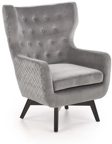 Fotoliu tapitat Marvel Velvet gri – H103 cm
