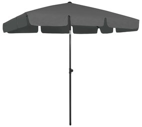 Umbrela de plaja, antracit, 200x125 cm