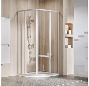 Ravak 3114OU02Z1 - Cabină de duș SUPERNOVA, cu 4 piese, în formă de sfert de cerc, 80x80 cm, sticlă satinată
