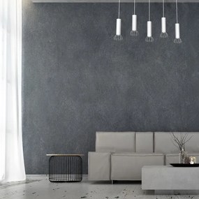 Lustră pe cablu DANTE 5xGU10/25W/230V albă/crom lucios