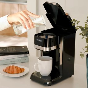 Resigilat: Cafetiera Rosberg R51170D, 350W, 150 ml, Cana, Oprire automata, Negru