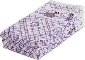 decoDoma Set prosoape bucătărie vafelă LAVANDĂ 40 x 60 cm 3 buc