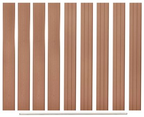 vidaXL Plăci de schimb pentru gard, 9 buc., maro, 170 cm, WPC