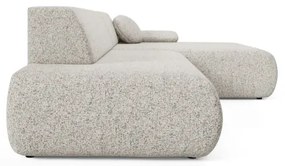 Colțar extensibil PRATO, formă L, cu spațiu de depozitare, orientare dreapta, bej